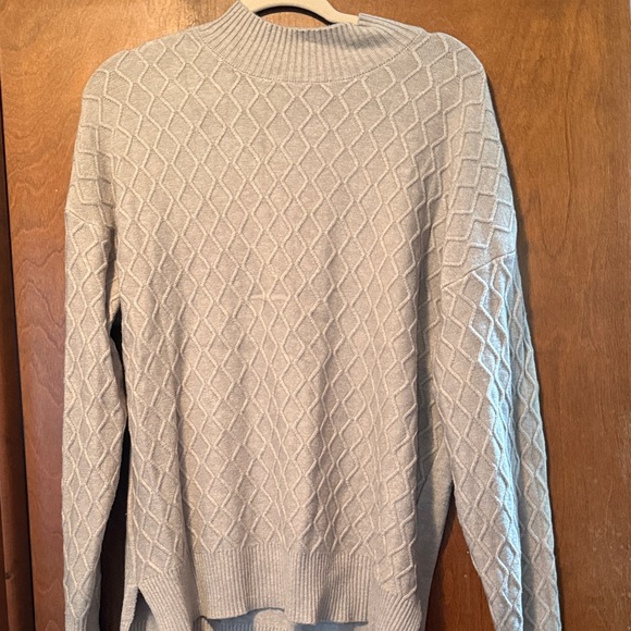 Cyrus Sweaters - Taupe Diamond Knit Sweater